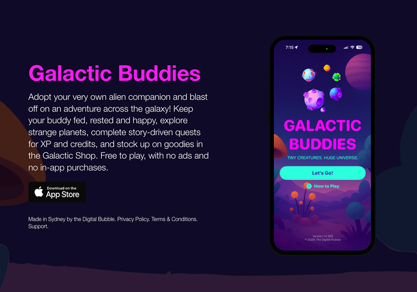 Galactic Buddies app screenshot